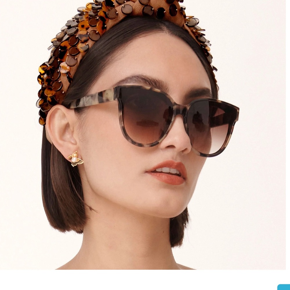 LELE SADOUGHI Tortoise Brooklyn Sunglasses